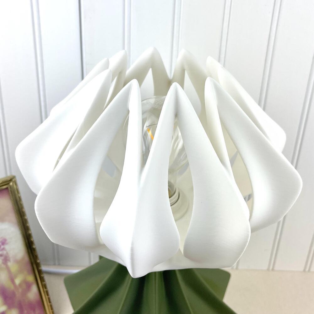 Lotus Inspired Table Lamp, Bloom Table Lamp, Desk Lamp and Shade, Bedside Lamp - Picture 3 of 12